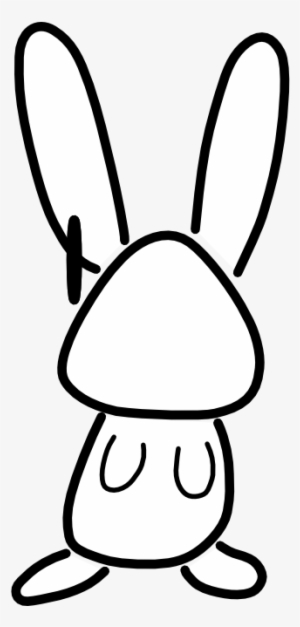 Rabbit Black And White Bunny Black And White Rabbit - Conejos Anime #1210480