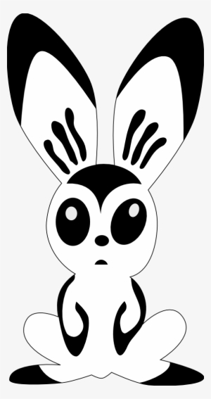 Clip Art Rabbit - Black And White Easter Bunny Clipart #1210670