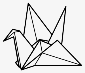 Drawn Bird Origami - Origami Crane Line Art #1211019