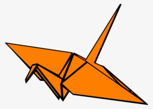 Paper Crane Clip Art - Clip Art Paper Crane #1211163