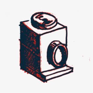 Drawing Of A 1 X 1 Lego Brick With Headlight Stud #1211791
