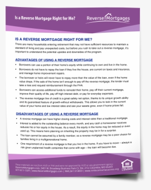 Is A Reverse Mortgage Right Png Mortgage Flyers Templates - Reverse Mortgage #1211905
