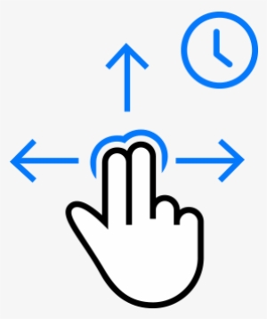 Hold Two Fingers And Move - Arrows Up Down Left Right #1212642