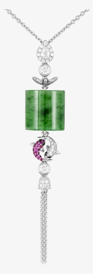 Pisceans Jadeite Ruby Diamond Pendant - Jewelry And Jewels #1213023