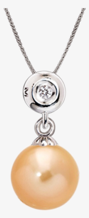 South Sea Pearl And Diamond Pendant In White Gold - Locket #1213065