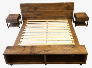 Benjamin Bed, Reclaimed Wood Platform Bed - Barn Wood Platform Bed #1214093