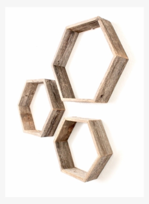 Rustic Farmhouse Floating Hexagon Shelves #1214339