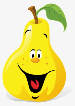 Fruta, Planta, Desenho - Fruit With Face Clipart #1214549