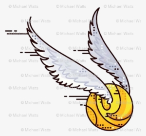 The Golden Snitch Back - Harry Potter Quidditch Clipart #1214952