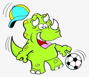 Triceratops Dinosaur Football Clip Art - Dinosaurio Futbol #1215012