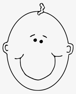 Clipart - Boyface8 Outline - Happy Outline #1215065