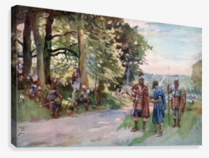 A Wayside Halt During A Roman Legion's March On The - Canvas Print #1215268 A Wayside Halt During A Roman Legion's March On The - Canvas Print #1215268