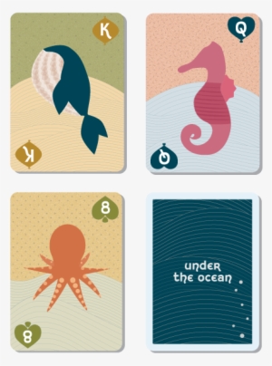The Theme Of The Set Of Cards Is Marine Animals - Cartoon #1215884