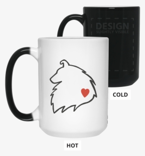 Sheltie Silhouette Color Changing Mug - Mug #1216308