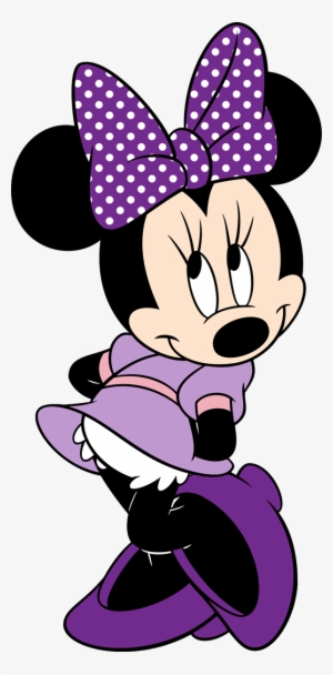 Minnie Mouse Head Make Pictures Out Of Text Mickey - Minnie Mouse In Purple Dress #1216524