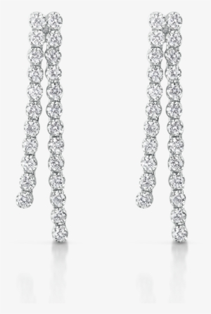 Earrings Classic Douple Streak Diamond Earrings - Earring #1217260