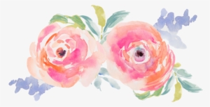 2 / 5 Flowers - Pink Watercolor Flower Mousepad #1217513