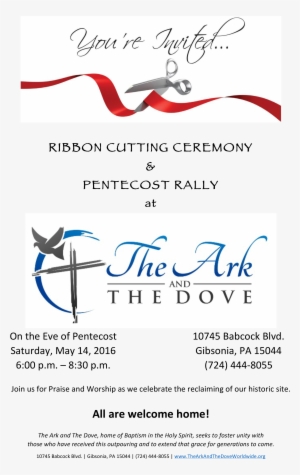 Ribbon Cutting And Pentecost Rally - Calligraphy #1217539