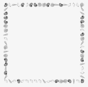Svg Freeuse Library Seashells Clipart Boarder - Seashell Border Black And White #1217871