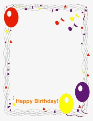 Birthday Boarder Png - Happy Birthday Border Png #1217925