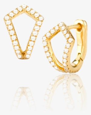 Curved Diamond Earring #1217951