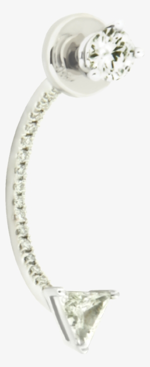 Dot And Triangle Diamond Earring #1218174