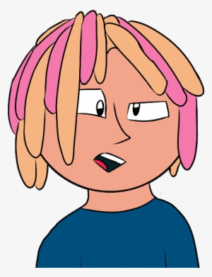 Lil Pump Hair Png - Lil Pump Cartoon Face #1219975