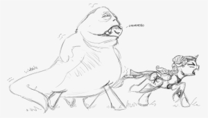 Jabba The Hutt At - Princess Celestia As Slave Leia #1220150