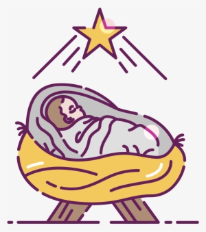 Baby Jesus In A Manger Clip Art - Manger #1221667
