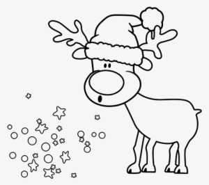 Dibujo De Reno Con Gorro Para Colorear Christmas Cards - Rena De Natal Desenho #1222430