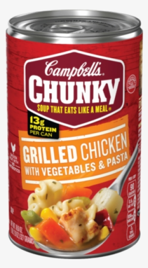 Grilled Chicken With Vegetables And Pasta Soup - Campbell's Chunky Chicken Noodle Soup #1222586