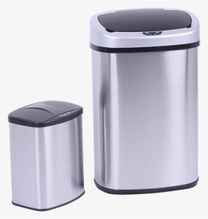 Set Of 2 Touch-free Motion Sensor Trash Can #1222635 Set Of 2 Touch-free Motion Sensor Trash Can #1222635