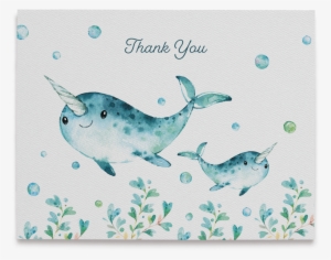 Watercolor Sea Creatures Thank You Cards #1223005