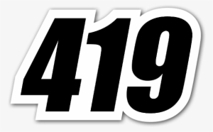 419 Racing Number Sticker - 419 Number #1224103