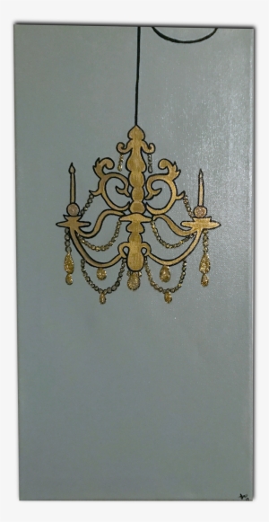 Black And Gray Chandelier On Canvas - Canvas #1224327