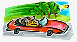 Vector Illustration Of Convertible Automobile Motor - Car #1224505