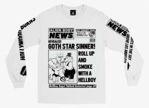 Lil Peep X Alien Body Alien Body News Longsleeve - Lil Peep Alien Body #1224600