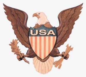 Intarsia Woodworking Pattern Of A Bald Eagle With Usa - Usa Eagle Png #1224712