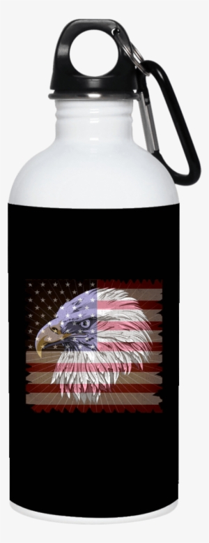 American Flag Eagle Stainless Steel Water Bottle - 99 Problems But Beer Solves Them Funny Tee - Men's #1225379