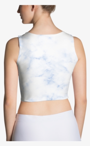 Classic Blue Hued Marble Rock Textured Crop Top - Wilderness Junk Crop Top #1225398
