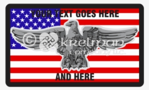 K112 Iron Bald Eagle Over American Flag - Flag Of The United States #1225523