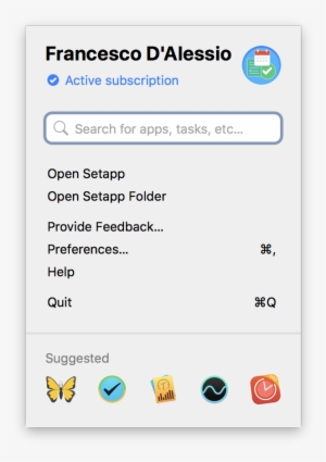 Setapp Menu Bar - Menu Bar #1227132