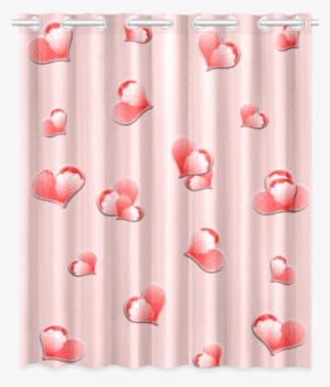 Floating Hearts New Window Curtain 52" X - Pink M #1227294
