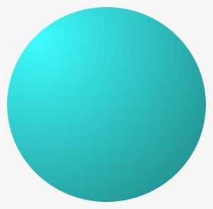 Cyan Dodgeball - Solid Color Circle Png #1227642