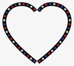 Free Clipart Of A Patriotic American Star Patterned - Red White Blue Heart #1227670