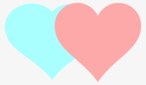 Joined Hearts Pink And Blue Clipart For Your App - Blue And Pink Heart Clipart #1227936