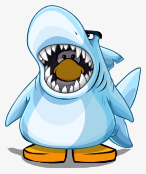 Sharks' Mascot Costume On Player Card - Costume Club Penguin Id #1228385
