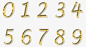 Miscelaneos - Dorado Números Png Transparente #1229868