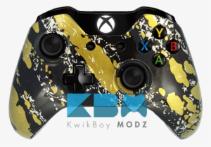 Custom Gold Splatter Xbox One Controller - Kwikboy Modz #1230414