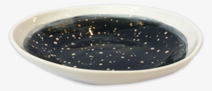 Navy Gold Splatter, Serving Bowl - Ring #1230459